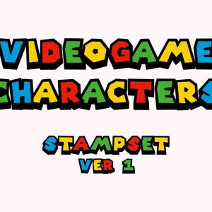 ビデオゲームキャラクター Procreate スタンプ | ボリューム 1 | デジタルスタンプ | レトロゲーム | ゲーム | デジタル | Procreate | アーケード