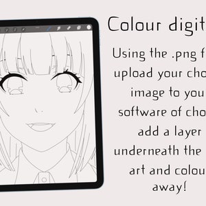 Anime Colouring Pages | Instant Download | Digital Download | Colouring Pages | Digital ...