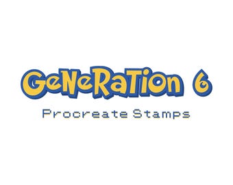 Generation 6 Anime Procreate Stamps | 72 Brush Set (Digital Download)