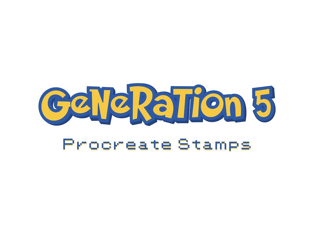 156 Generation 5 Procreate Stamps | Stamp Set |generation 5 | Procreate ...