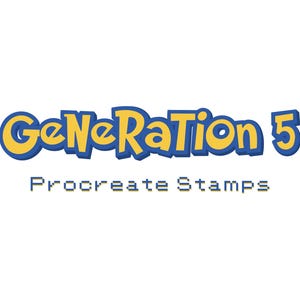 156 Generation 5 Procreate Stamps | Stamp Set |Generation 5 | Procreate | Procreate Brushes | Procreate Stamps