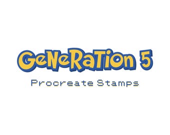 Generation 5 Anime Procreate Stamps: 156 Stamp Set (Digital Download)