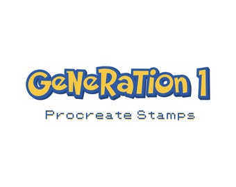 Generation 1 Anime Procreate Stamps: 151 Character Brush Set (Digital Download)
