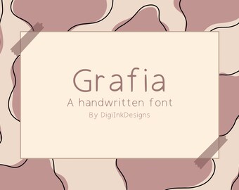 Grafia Handwritten Monoline Font: Logo & Canva Font