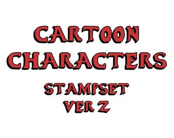 Cartoon Character Procreate Stamps: 28 Brush Set (Digital Download)