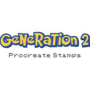100 Generation 2 Procreate Stamps | Stamp Set | Generation 2 | Procreate | Procreate Brushes | Procreate Stamps