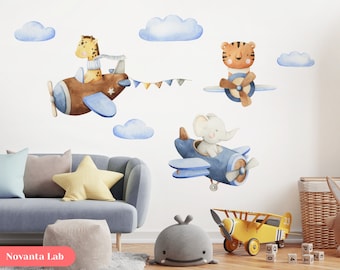 Pegatina de pared de Flying Animals para niños