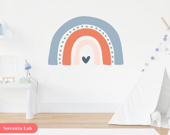 Rainbow Wall Sticker para habitación infantil con variaciones de color