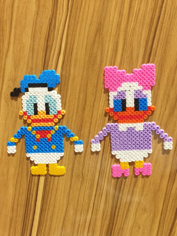 Donald Duck & Daisy Duck Hama Beads Perler Beads Ornament Etsy