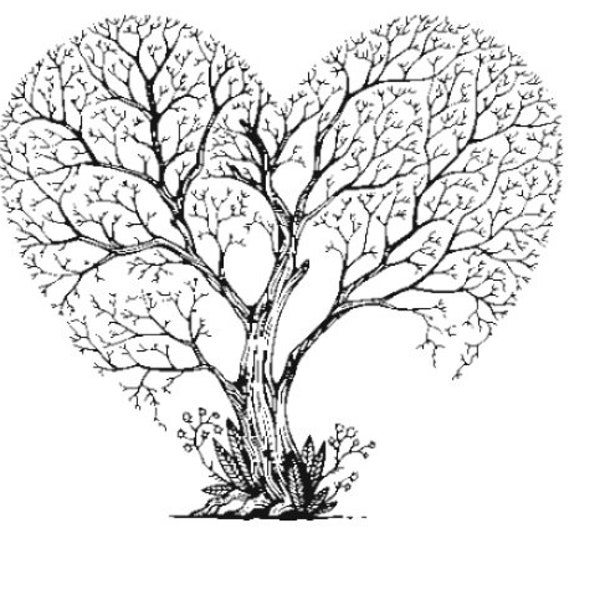 Tree Digital Hearts Digital - 3D  Laser Templates, Files, Patterns, Love Digital Plans for Cutting and Engraving -Wall Art-.CDR