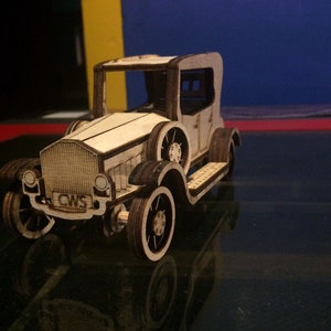 Classic Car 3D model puzzle File-AI_DXF_PDF_CDR_JPG_
