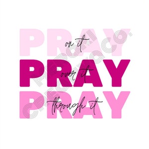 Pink Ombre Pray On It SVG