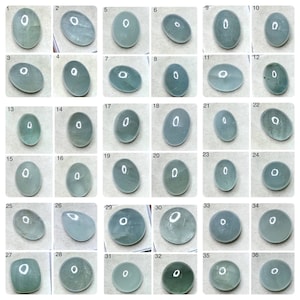 Natural Aquamarine  Cabochon Loose Gemstone Cut Pendant Size Ring Size Aquamarine AAA+ 2
