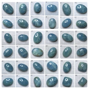 Natural Aquamarine  Cabochon Loose Gemstone Cut Pendant Size Ring Size Aquamarine AAA+ 1