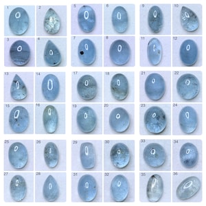 Natural Aquamarine  Cabochon Loose Gemstone Cut Pendant Size Ring Size Aquamarine AAA+ 2