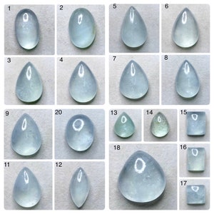 Natural Aquamarine  Cabochon Loose Gemstone Cut Pendant Size Ring Size Aquamarine AAA+ 1