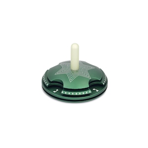 Akilov Design, eloxiertes Dreidel, aus Aluminium, modernes Design, Bunt, Chanukka Geschenke für Kinder, Runde Schichten Design, Sevivon Design