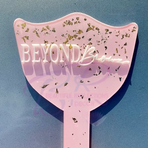Personalized Eyelash Tech Prop | Handheld Mirror Social Media Prop | Lash Tech Face Cover | Lash Room Decor | Aesthetics Signage | Brow Tech