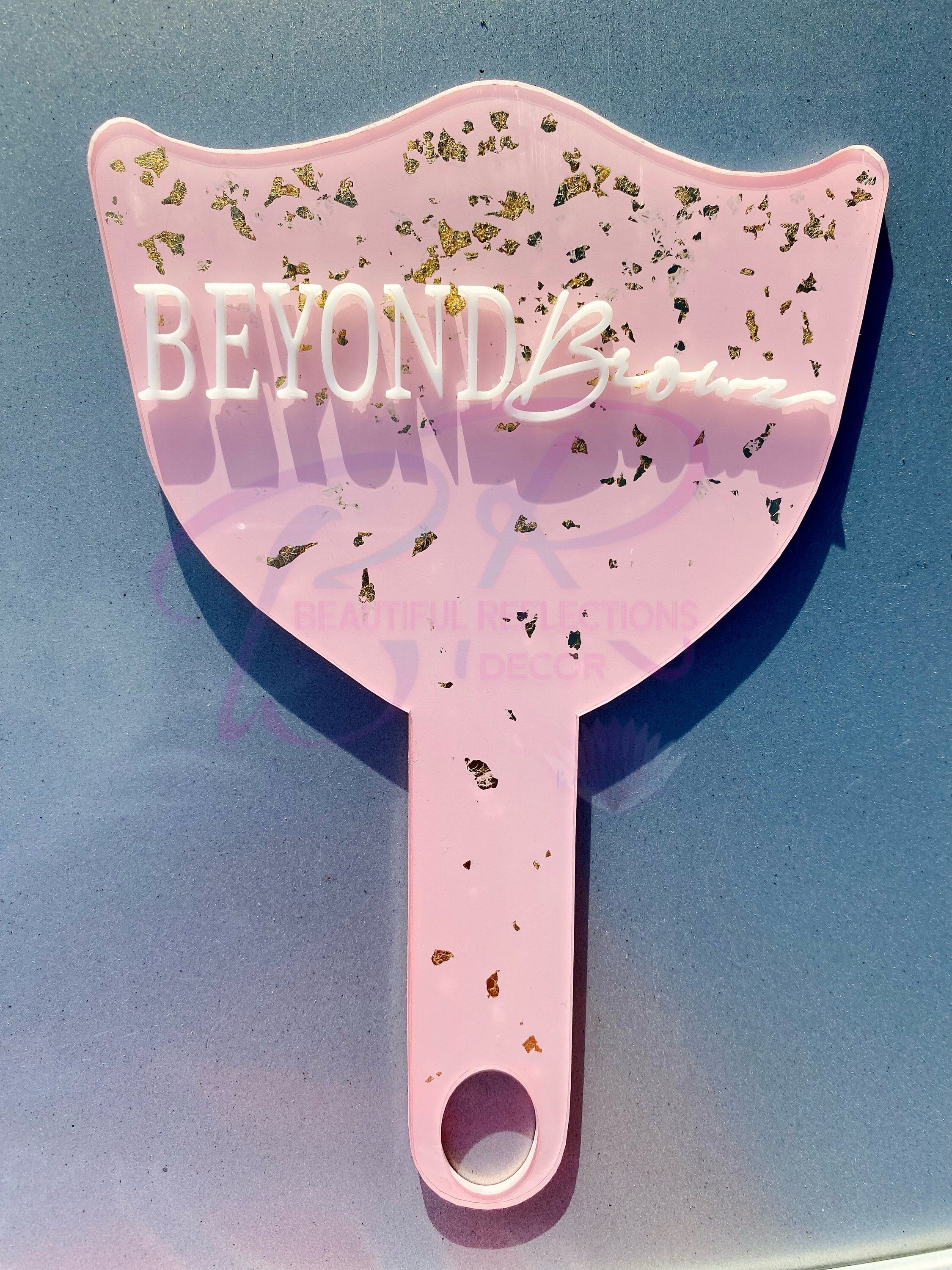 Personalized Lash Tech Photo Prop: Acrylic Handheld Mirror, Aesthetics Signage