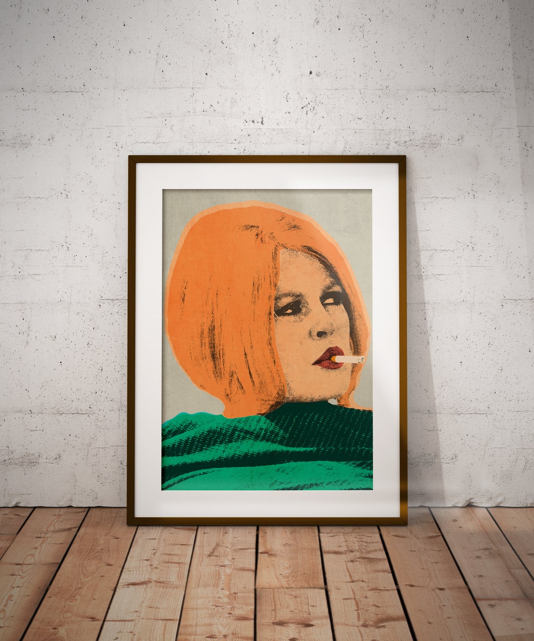 Brigitte Bardot With Cigarette Pop Art Print Retro Vintage - Etsy