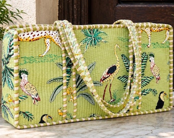 Bolso de mano acolchado personalizado para Mahjong, bolsa para juegos nocturnos con fichas bordadas.