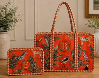 Bolso de mano acolchado de algodón personalizado con diseño de Mahjong. Bolso bordado con fichas de Mahjong. Regalo ideal para amantes del Mahjong. Bolso con accesorios para Mahjong.