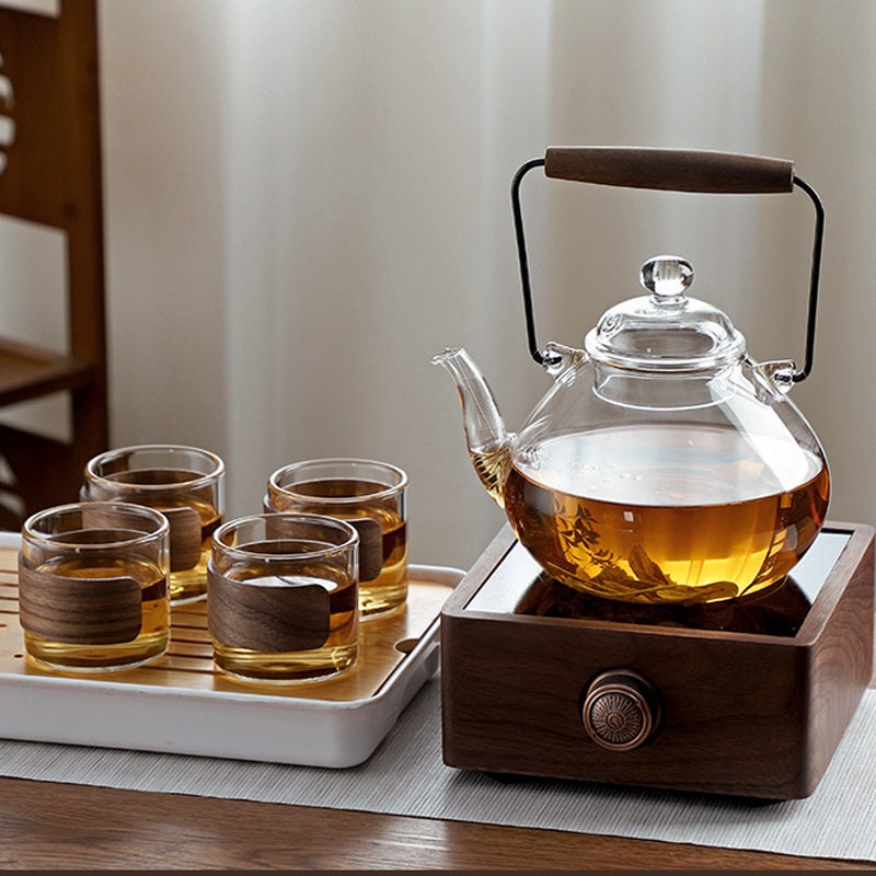 Glass Teapotretro High Temperature Kettleburning Etsy