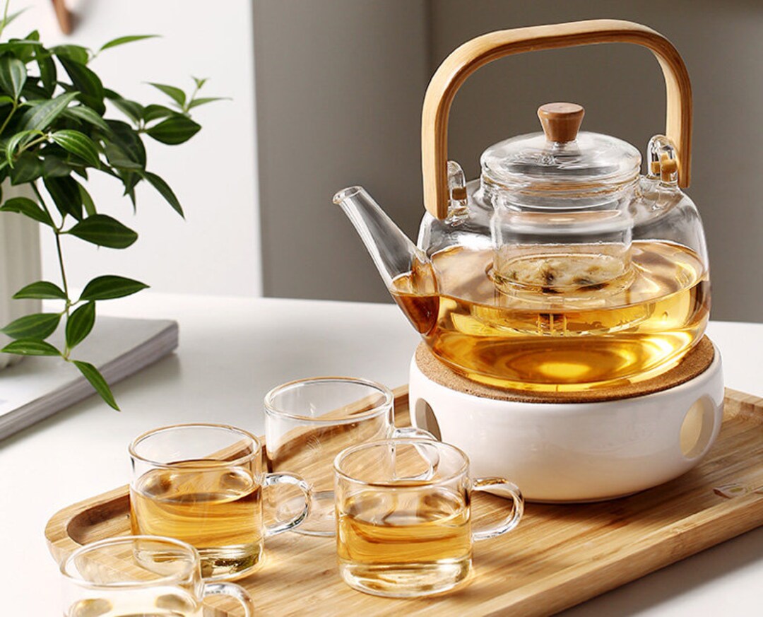 Glass Teapothigh Temperature Boiling Kettleflower Tea Tea Etsy