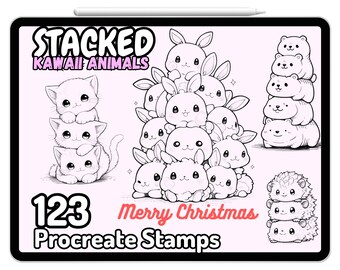 Kawaii Procreare Pennelli Francobolli Animali Animali Domestici Gatto Cane Cucciolo Grasso Paffuto Carino Doodle Divertente Adesivo Riccio Orso Cani Cartone Animato Chibi Kidcore