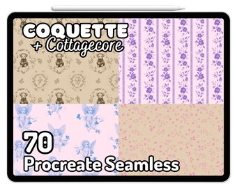 Cottagecore Coquette Procreate Brushes Seamless Background Floral Lace Vintage Retro Cupid Vintage Old Soft Cute Bee Wallpaper Aesthetic