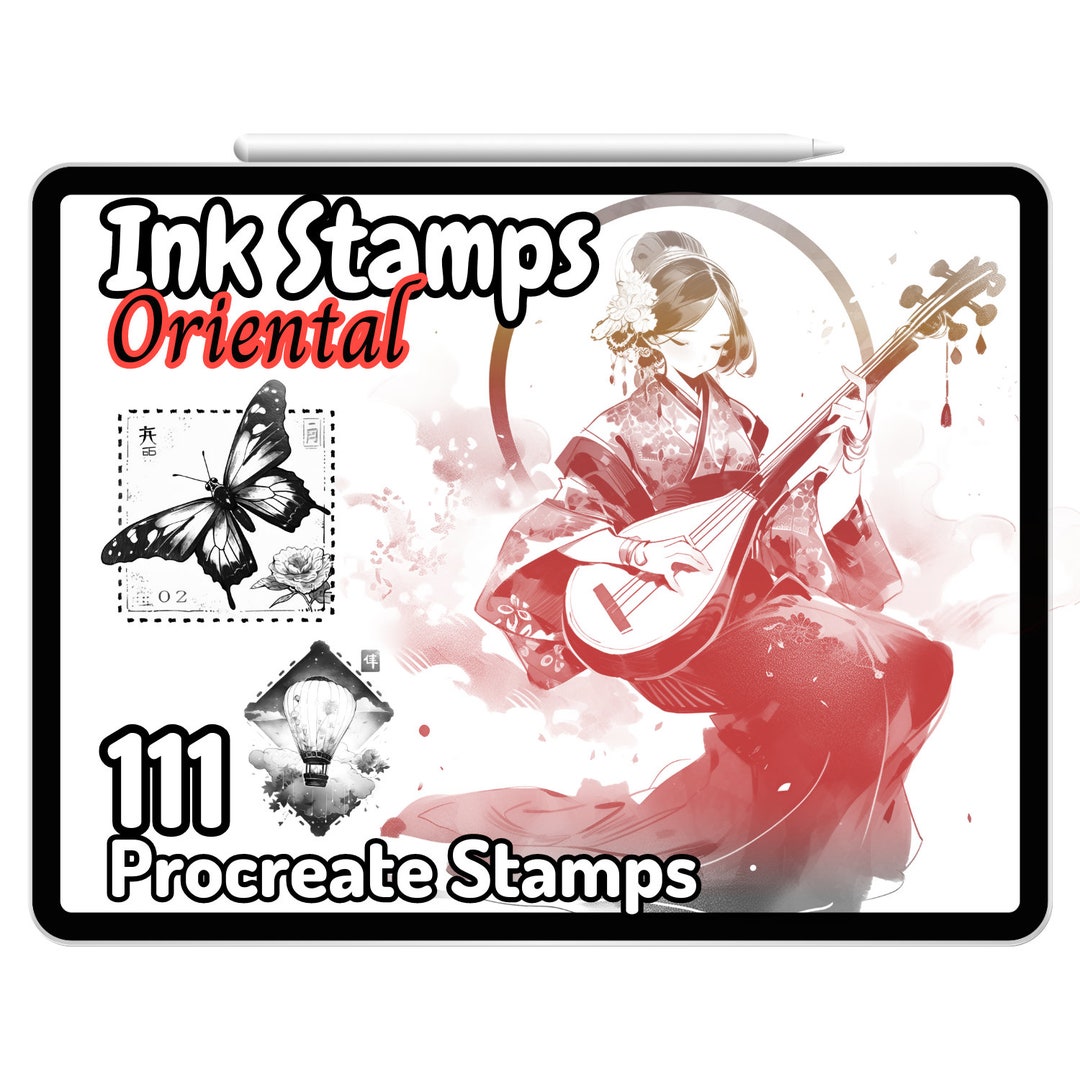 Procreate Ink Stamps Oriental Brushes Tattoo Oriental Hare Animal Pets