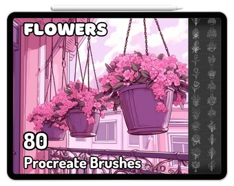 Procreare fiori cesto appeso vaso bouquet pennelli francobolli mughetto begonia piante peonie fogliame paesaggio tatuaggio botanico
