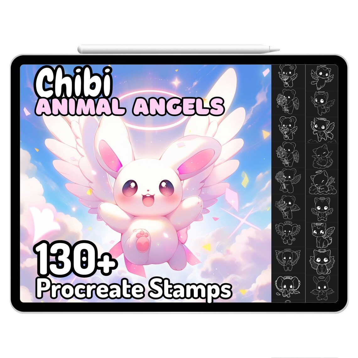 Procreate Chibi Kawaii Animals Angels Pets Cherubs Christmas Kawaii ...