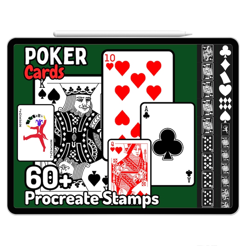 Procreate Poker Cards Deck Stamps Brushes Tattoo Vegas Jackpot Gambling