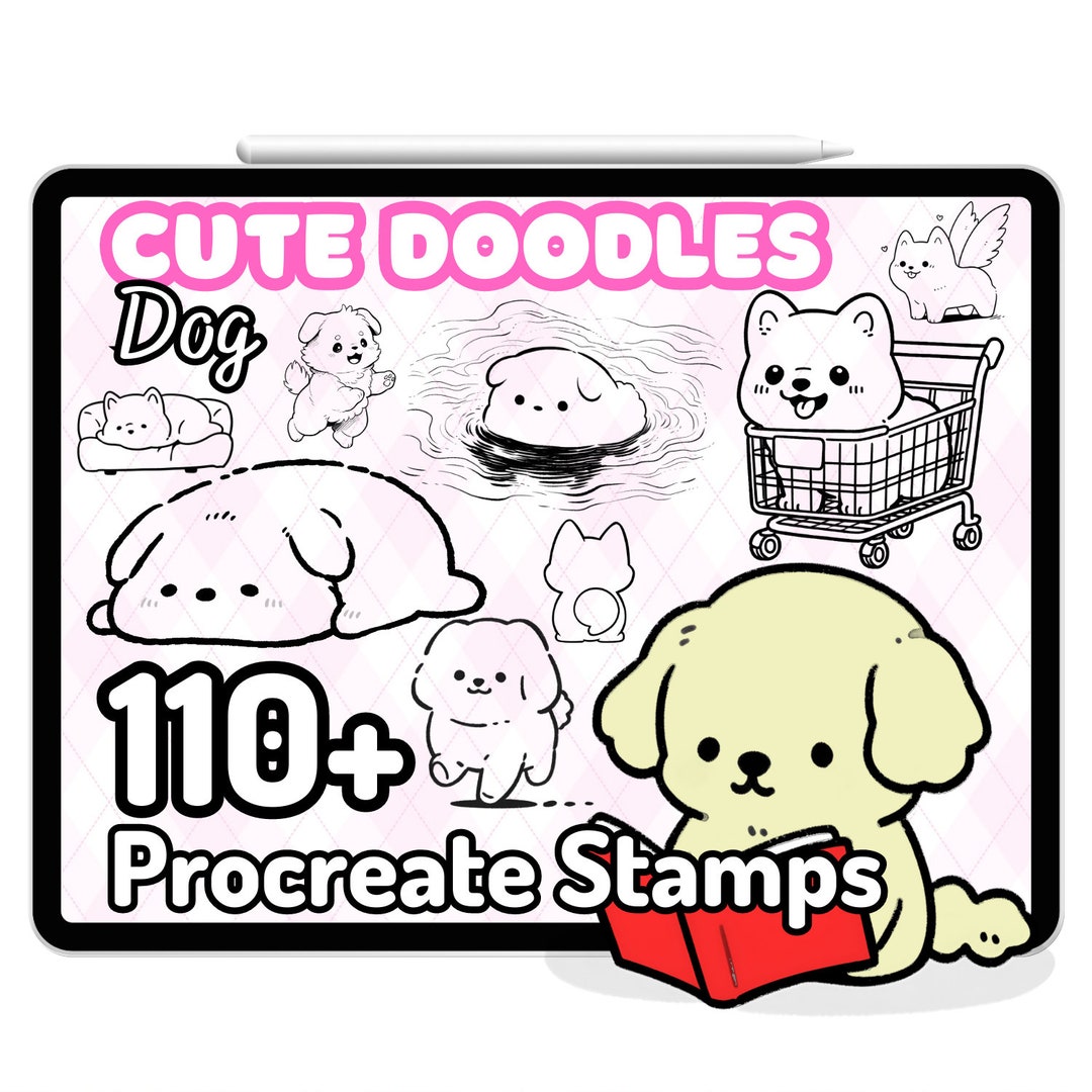 かわいい Procreate ブラシ スタンプ 犬 子犬 柴犬 かわいい 落書き