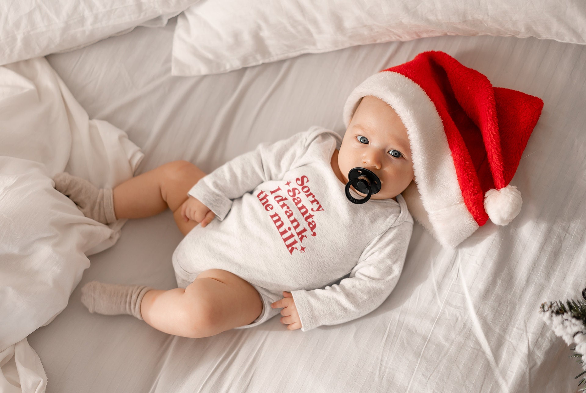 Discover Sorry Santa I Drank The Milk Baby Onesie, Sorry Santa, Baby Drank The Milk Onesie, Christmas Baby Onesie, Funny Christmas Onesies