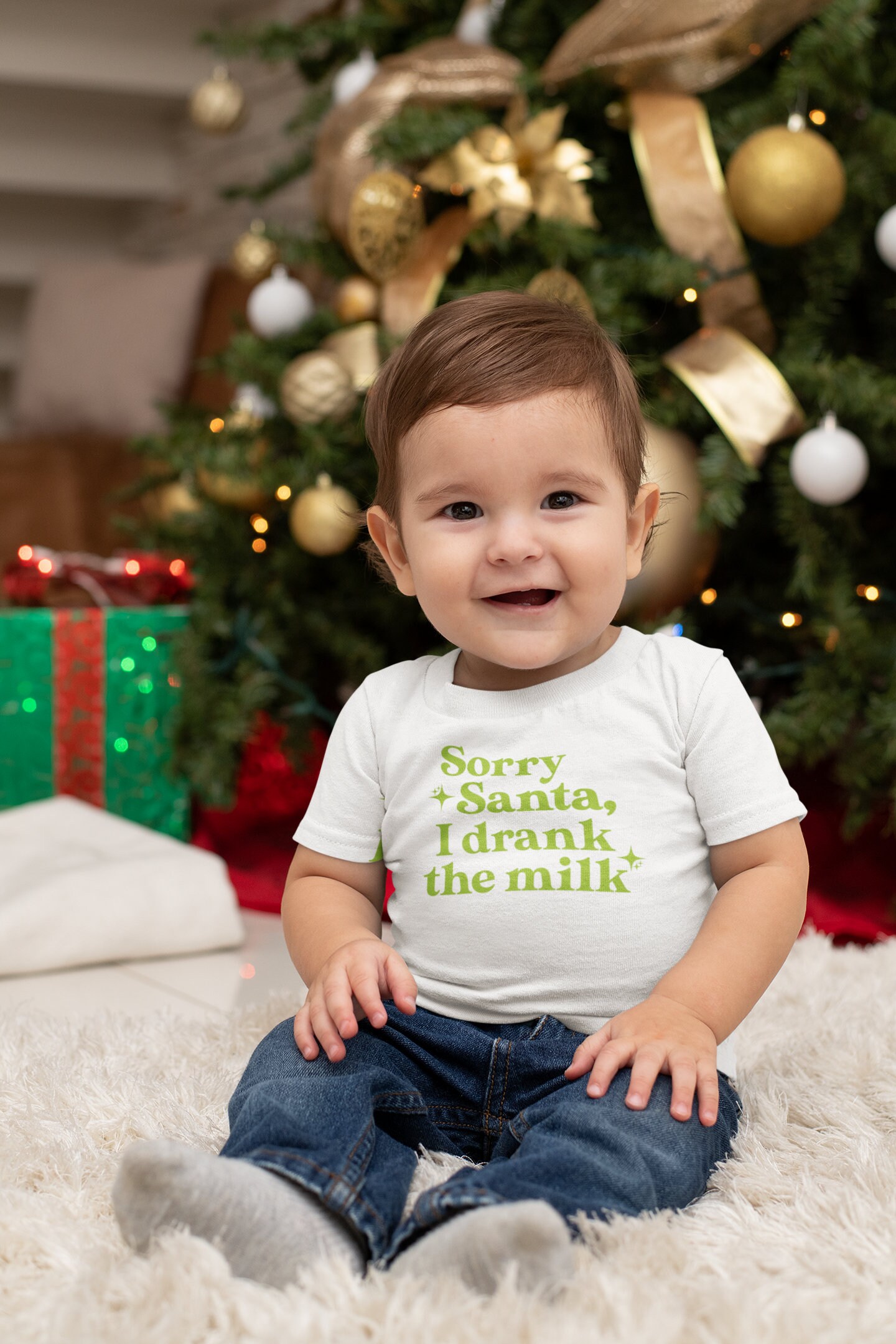 Discover Sorry Santa I Drank The Milk Baby Onesie, Sorry Santa, Baby Drank The Milk Onesie, Christmas Baby Onesie, Funny Christmas Onesies