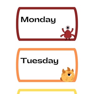 Days of the Week, Printable, Digital Download, PDF, Learning, Education ...