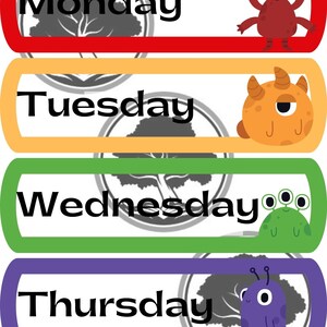 Days of the Week Printable Digital Download PDF Education - Etsy