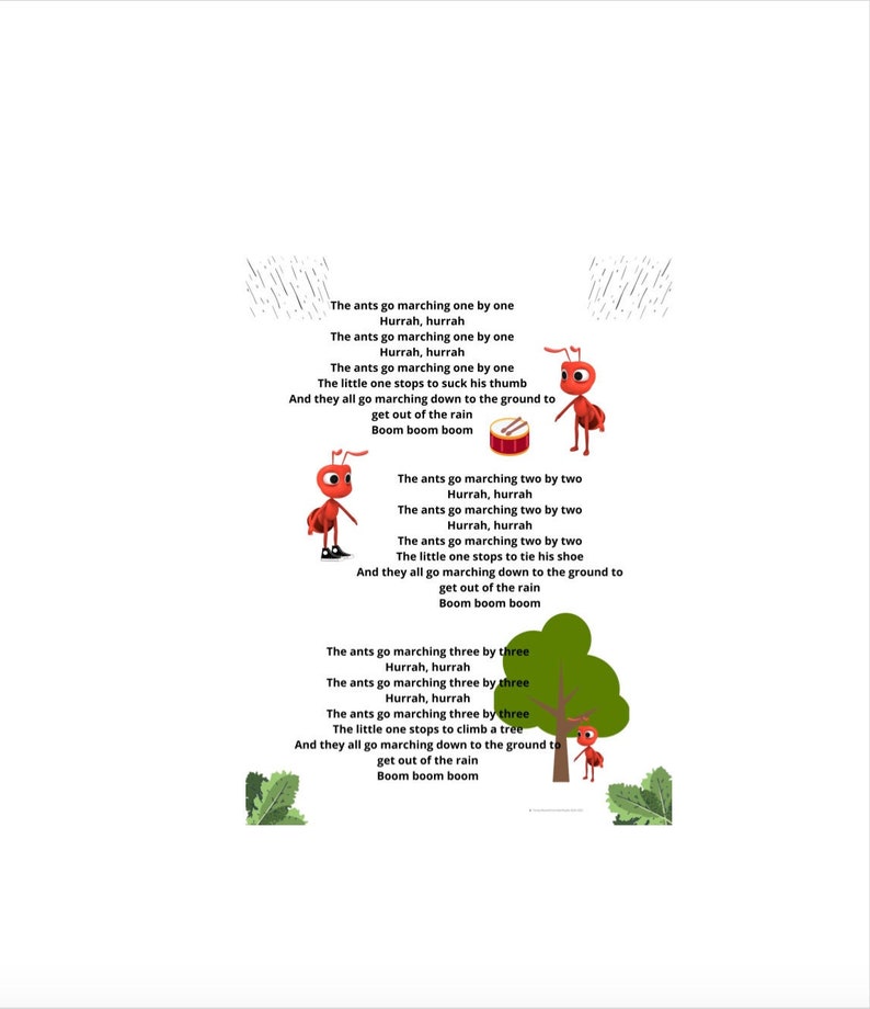 Numbers Rhyme Poster Counting Printable Digital Download Etsy