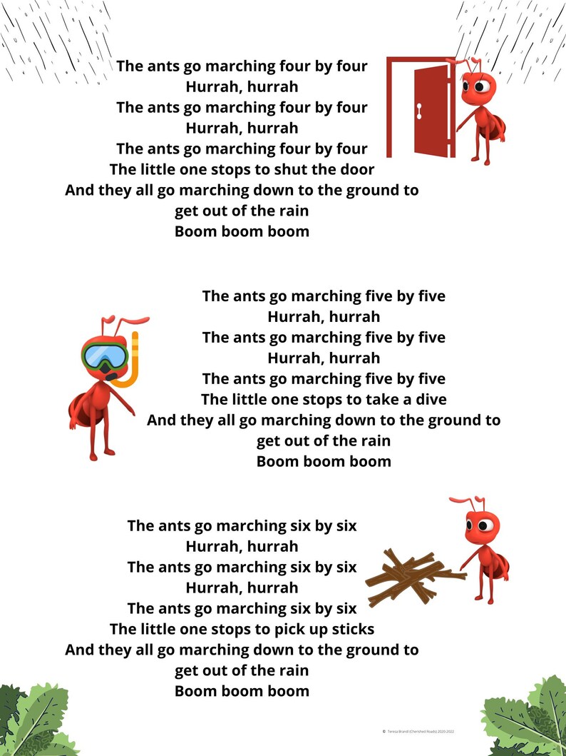 Numbers Rhyme, Poster, Counting, Printable, Digital Download, PDF ...