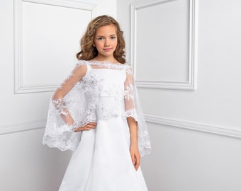 Girls Holy Communion Formal Occasions Lace Wrap Shawl BK186