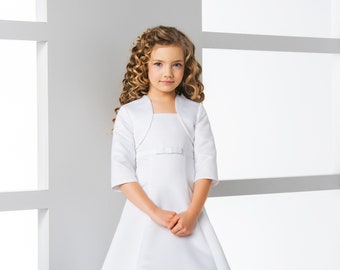 Girls Holy Communion Formal Occasions Satin Bolero BK-46