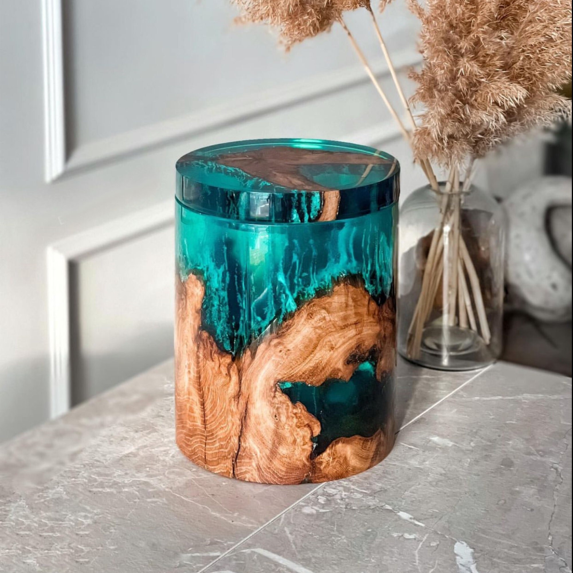 Cremation Funeral Urn Unique Wooden Urn for Ashes Made With Etsy