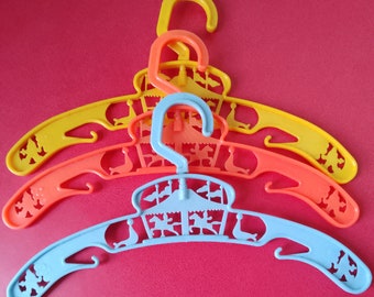 Trio of Vintage Children&#39;s coat hangers, vintage nursery childrens gift