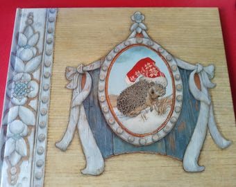 Vintage Christmas book The Hat by Jan Brett Vintage 90's hardback Hedgehog