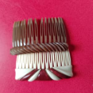 Two vintage hair combs 80&#39;s hair pieces, plastic hair combs