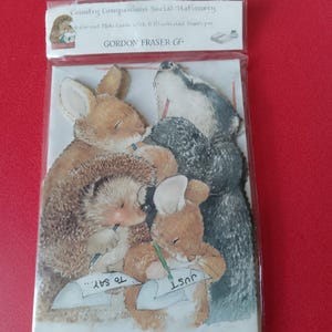 Compañeros de campo antiguos Solo para decir, gracias, juego de tarjetas de notas sin usar de 1991