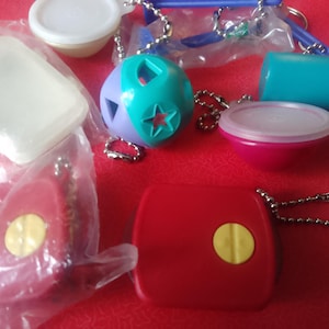 Vintage Tupperware keyrings kitchenalia vintage plastic
