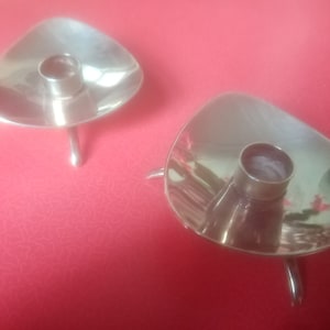 Cohr デンマーク シルバーメッキ キャンドルホルダー ミッドセンチュリーデザイン 60年代